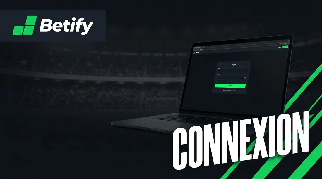 Écran de connexion au compte Betify